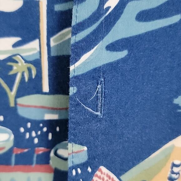Bluewater Wear Vintage Hawaiian Button-up Short-sleeve Shirt California Theme L - Picture 6 of 14